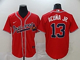 Braves 13 Ronald Acuna Jr. Red 2020 Nike Cool Base Jersey,baseball caps,new era cap wholesale,wholesale hats